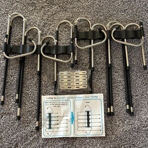 Black and Silver Pants 2 pk Hangers Set